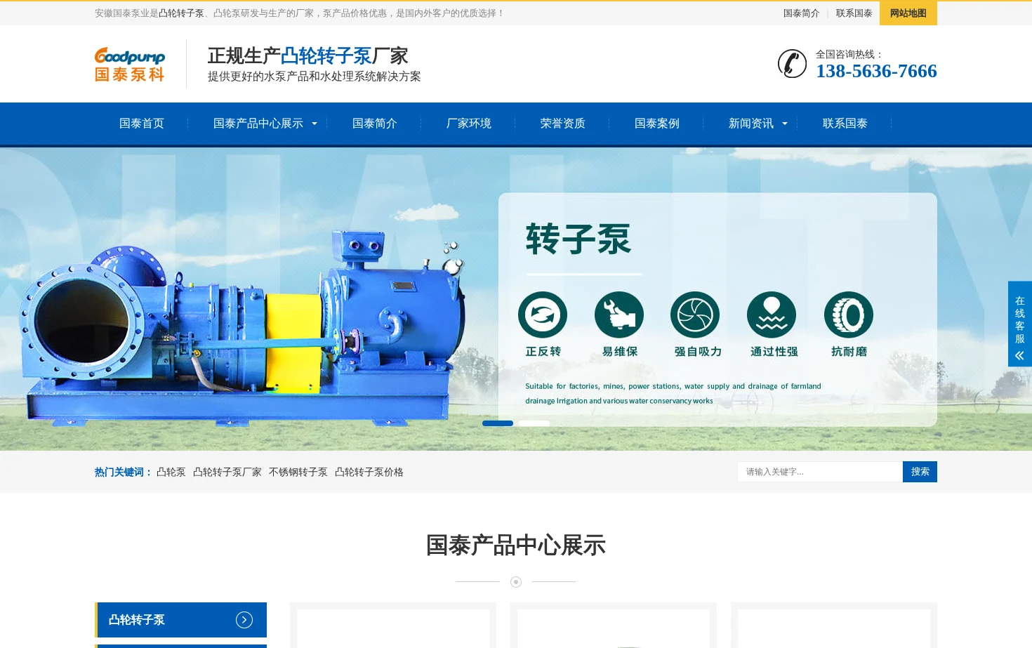安徽国泰泵科技有限公司 页面快照